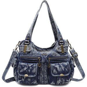 Women's Washable Leather Handbag Large Capacity Multi Pocket Casual